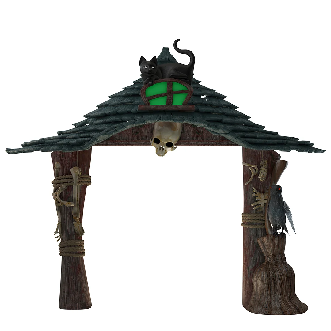 Grote polyester Halloween entree boog 347 cm