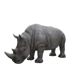 Imposante polyester Neushoorn levensgroot