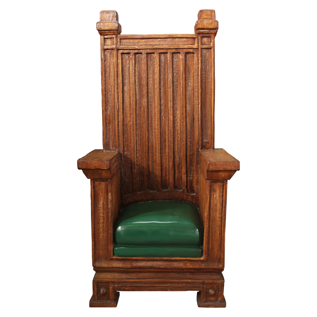 Klassieke Houten Troonstoel (185 cm hoog)