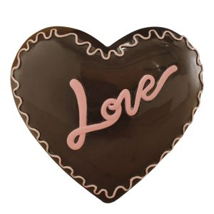 Polyester Chocolade Hart 'Love' 35 cm