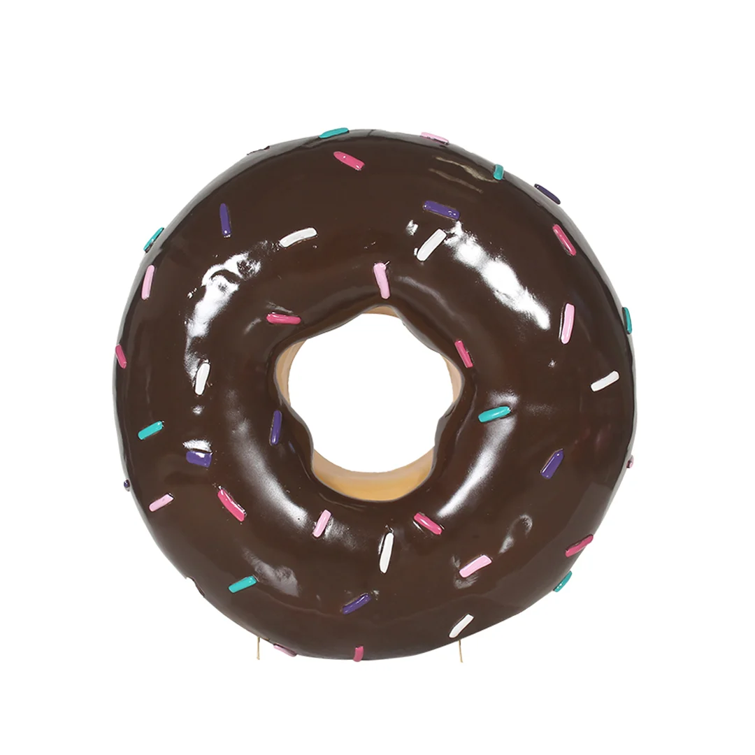 Polyester Hangende Donut chocolade 76 cm
