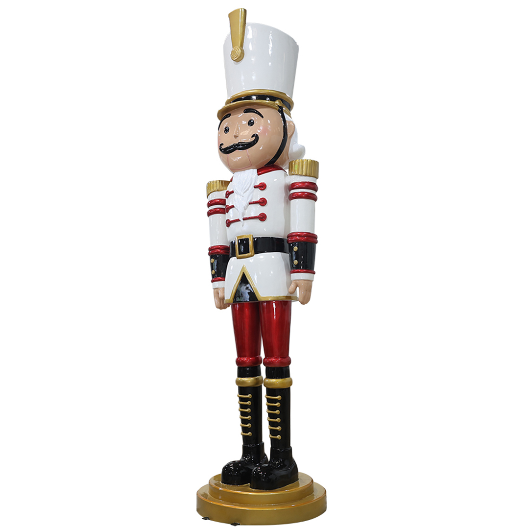 Notenkraker rood-wit 400 cm – grote kerstdecoratie - Afbeelding 2