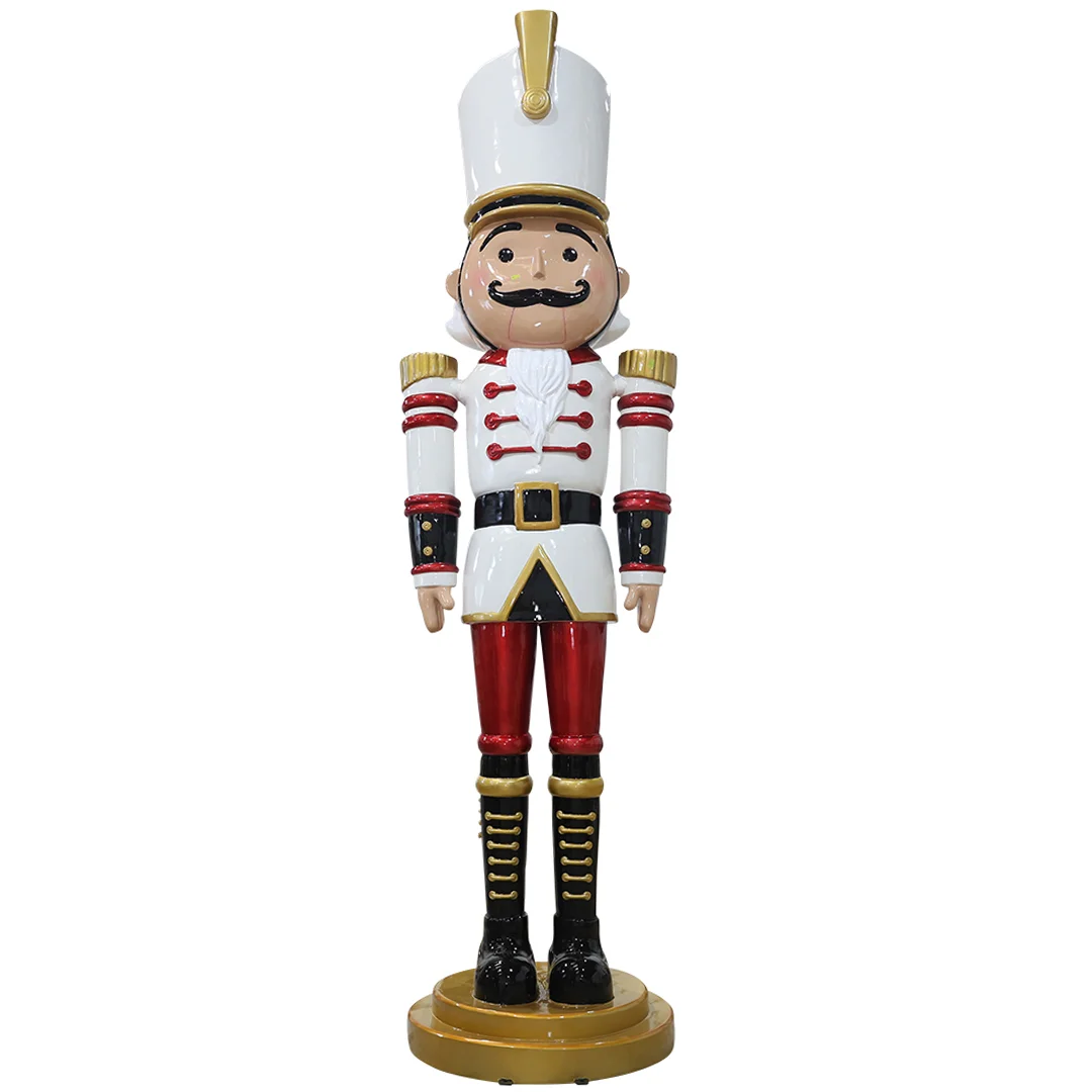 Notenkraker rood-wit 400 cm – grote kerstdecoratie