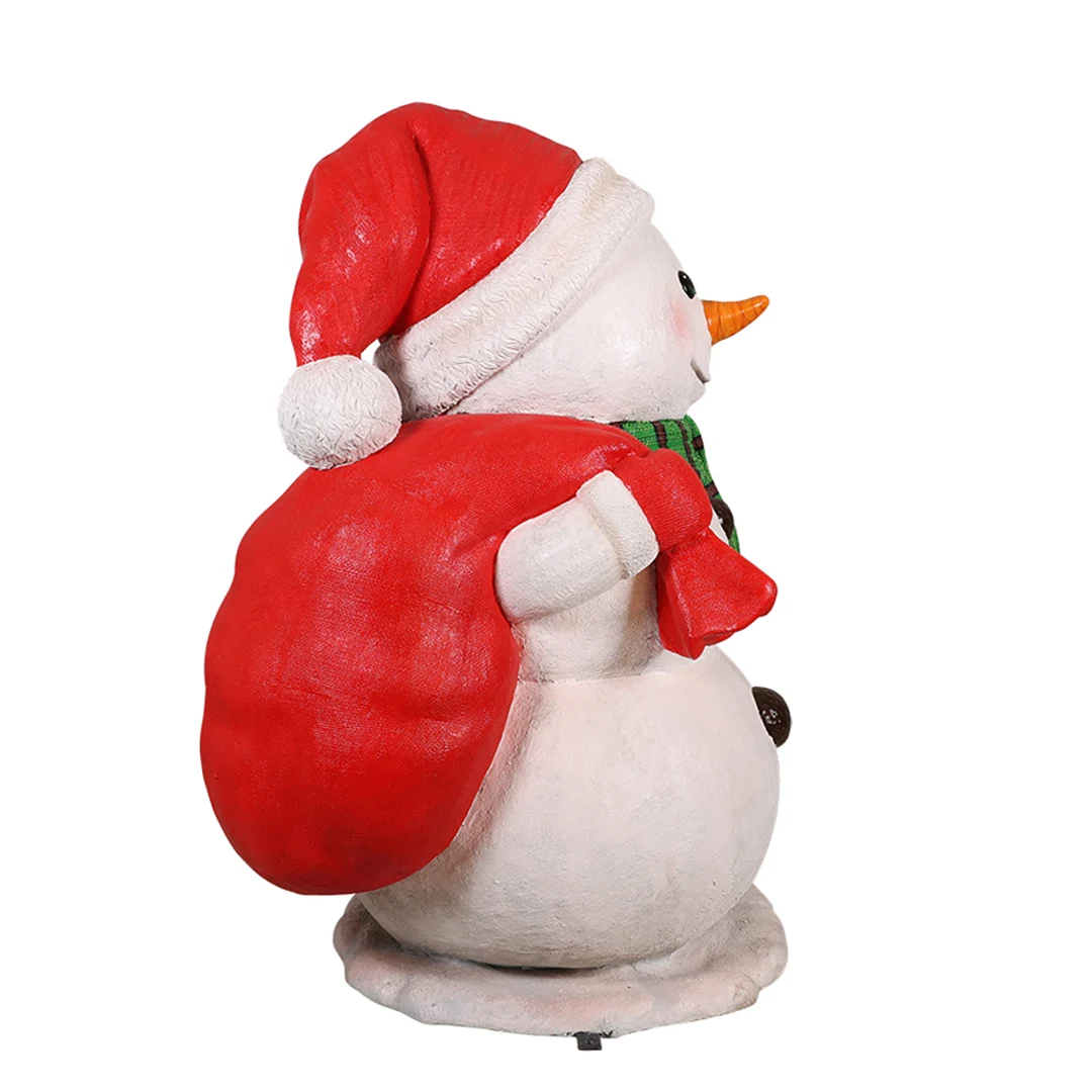 Polyester Sneeuwpop Rood 160 cm - Afbeelding 5