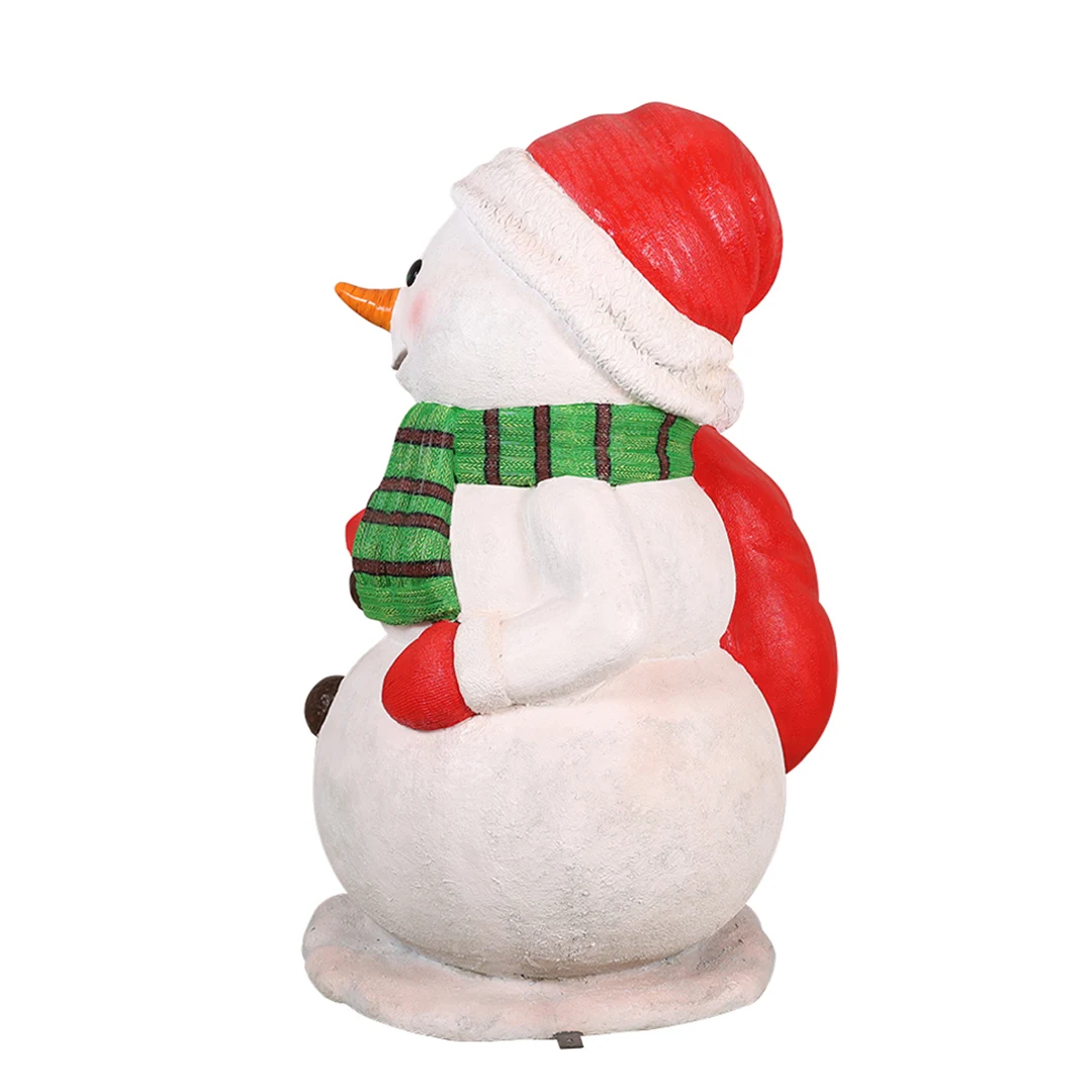 Polyester Sneeuwpop Rood 160 cm - Afbeelding 3