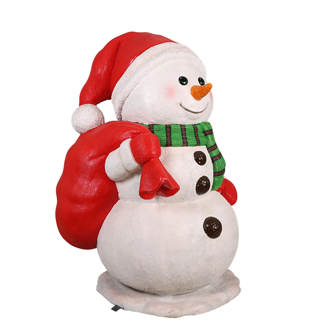 Polyester Sneeuwpop Rood 160 cm - Afbeelding 6
