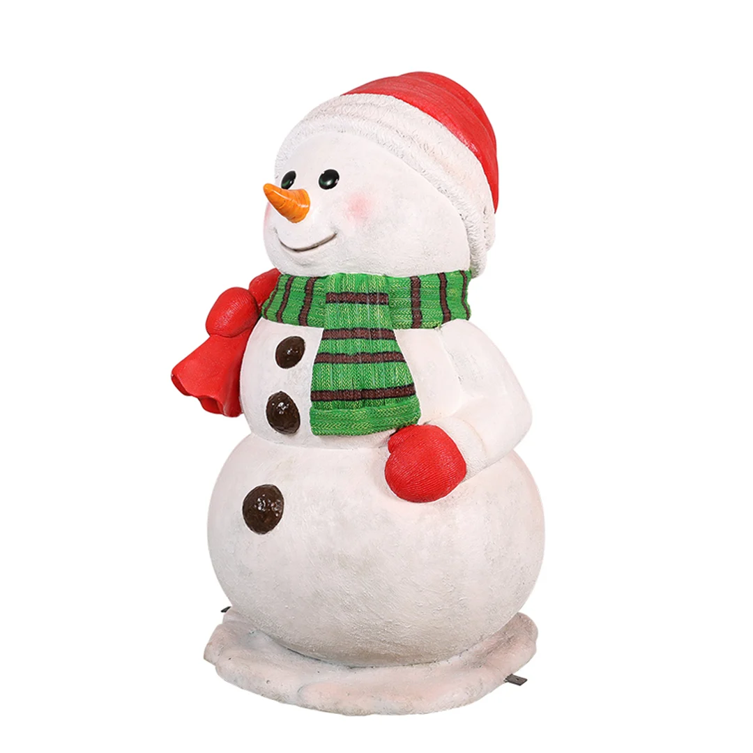 Polyester Sneeuwpop Rood 160 cm - Afbeelding 2
