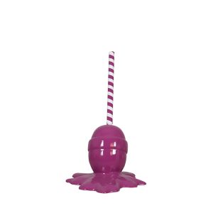 Polyester gesmolten lolly paars 110 cm