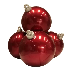 Polyester grote kerstballen stapel (4 stuks) 182 cm