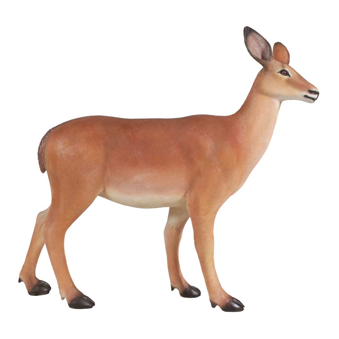 Polyester witstaarthertje (Hinde) 123 cm - Afbeelding 3