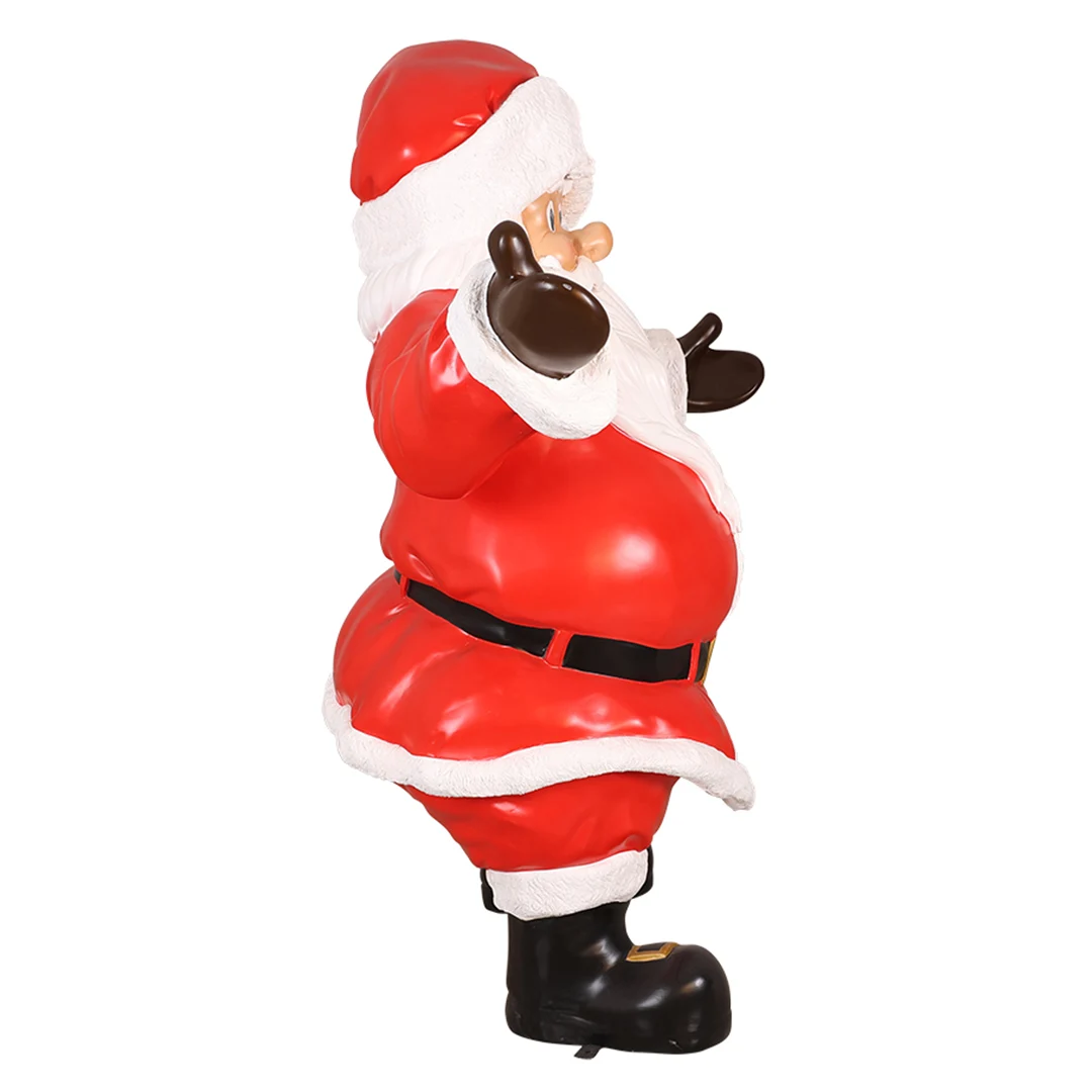 Traditionele kerstman van polyester 195 cm - Afbeelding 4