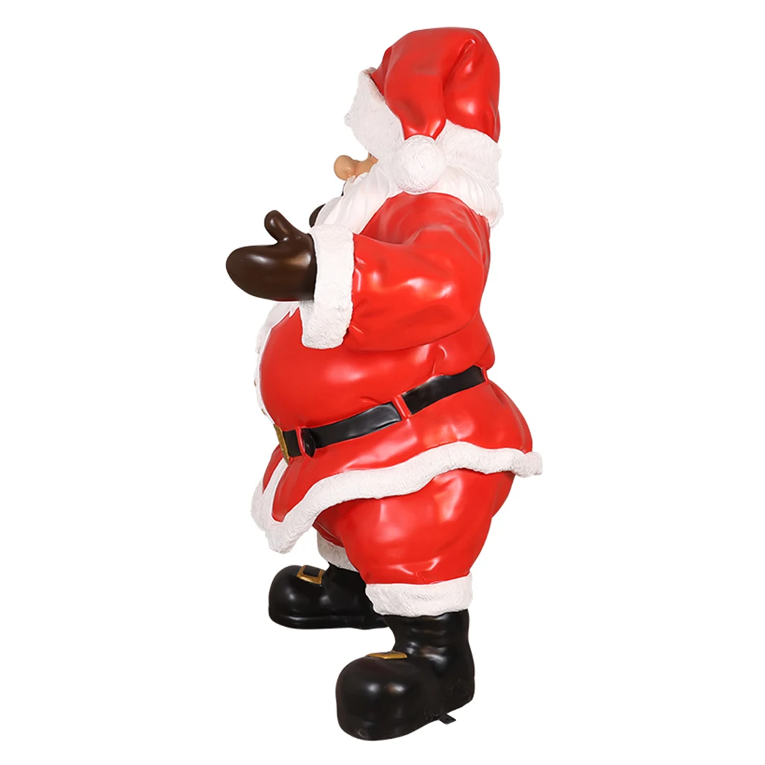 Traditionele kerstman van polyester 195 cm - Afbeelding 2