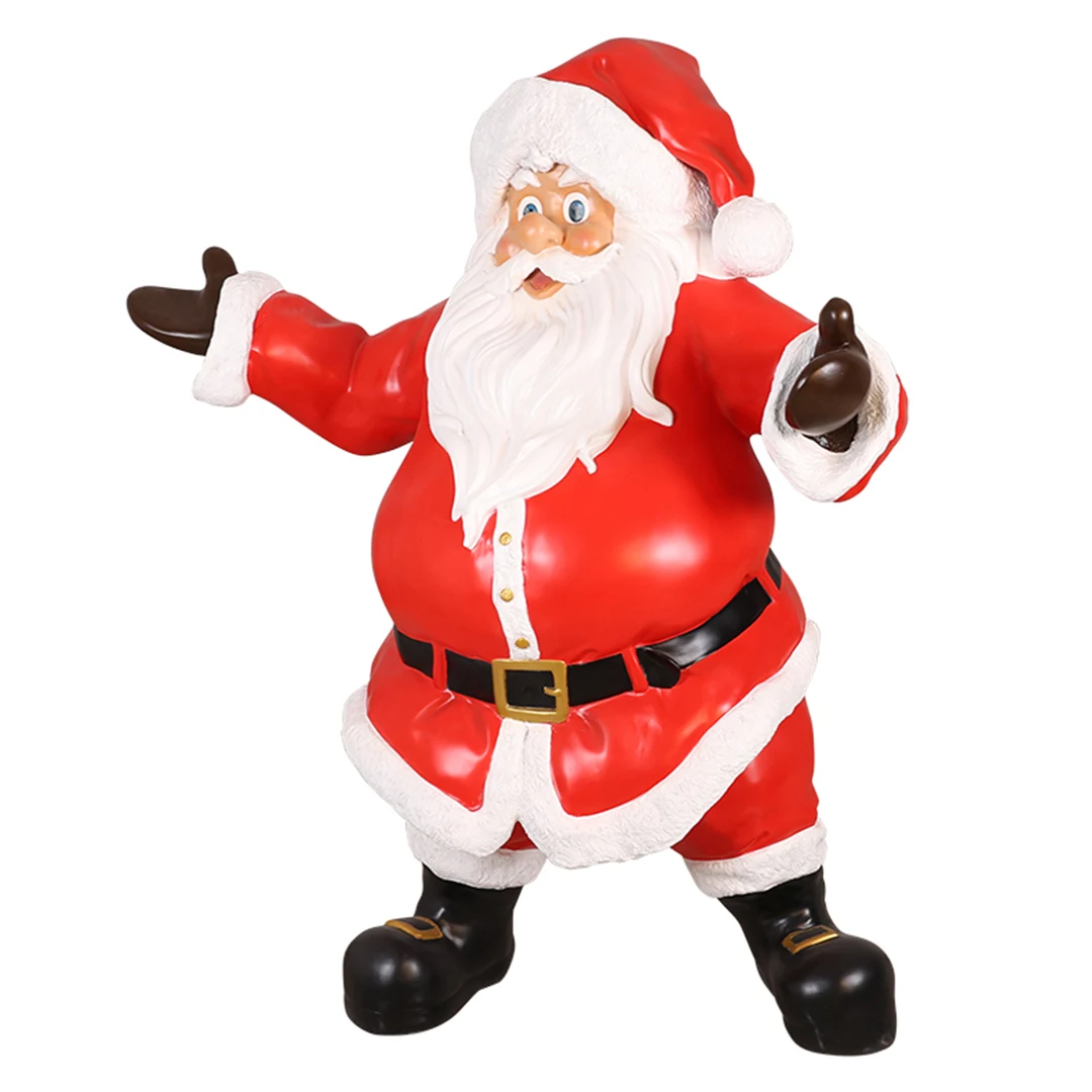 Traditionele kerstman van polyester 195 cm - Afbeelding 3