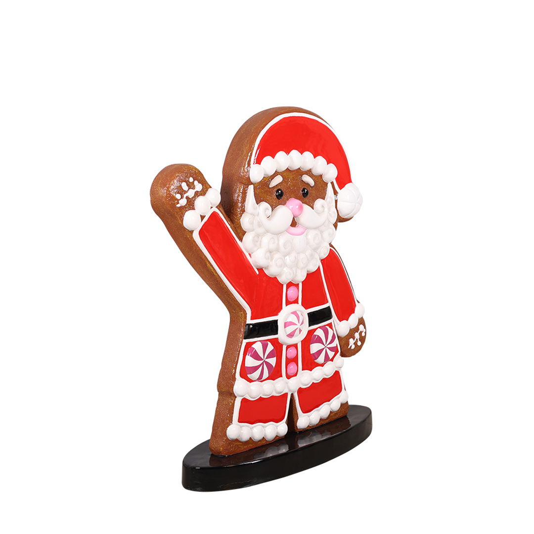 Kerstman Peperkoekfiguur van Polyester – 98 cm - Afbeelding 2