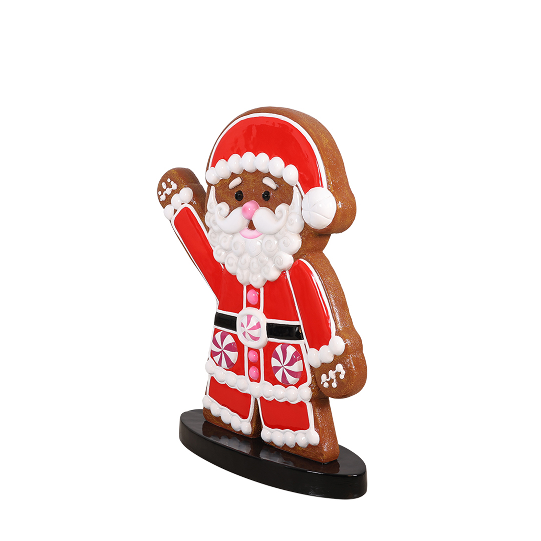Kerstman Peperkoekfiguur van Polyester – 98 cm - Afbeelding 3