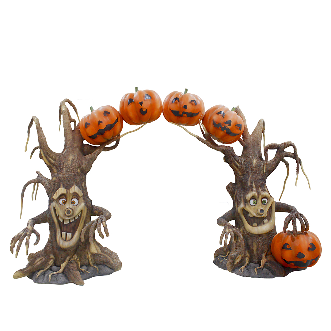Gigantische Spookboom & Pompoen Entreeboog (2.75M)