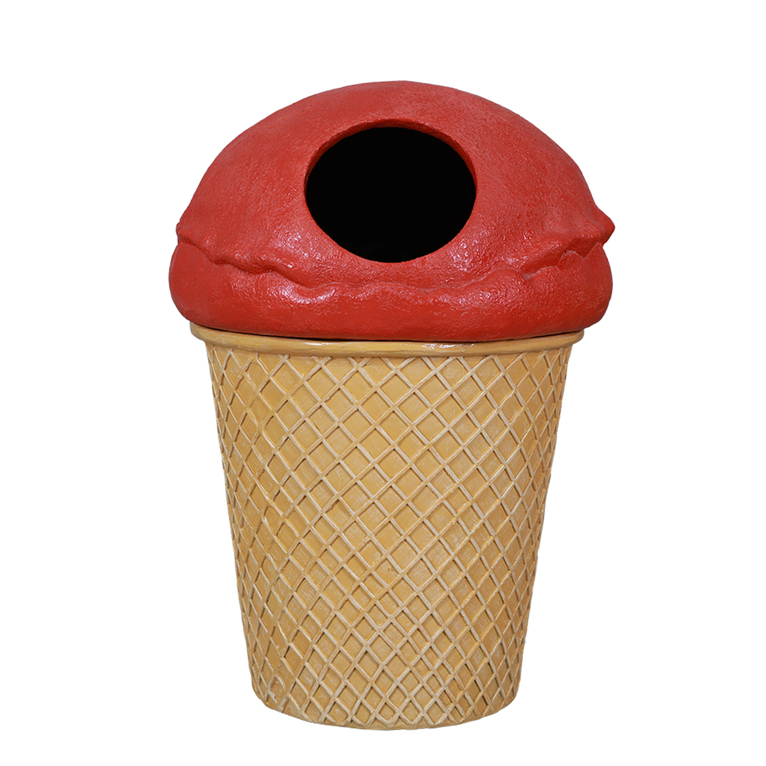 IJshoorn prullenbak (rood)
