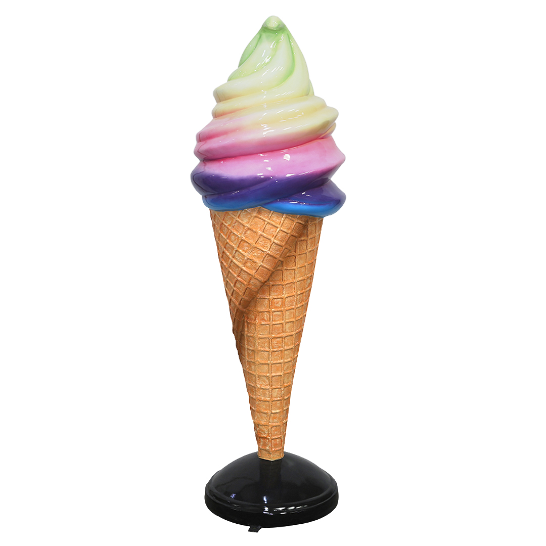 Regenboog-ijs in een hoorntje 183 cm lang - Afbeelding 6
