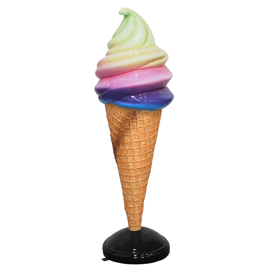 Regenboog-ijs in een hoorntje 183 cm lang - Afbeelding 4