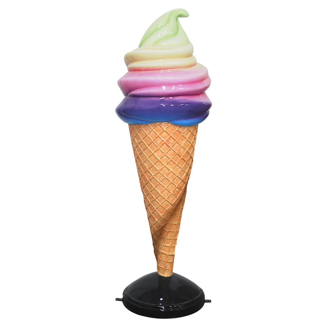 Regenboog-ijs in een hoorntje 183 cm lang - Afbeelding 5