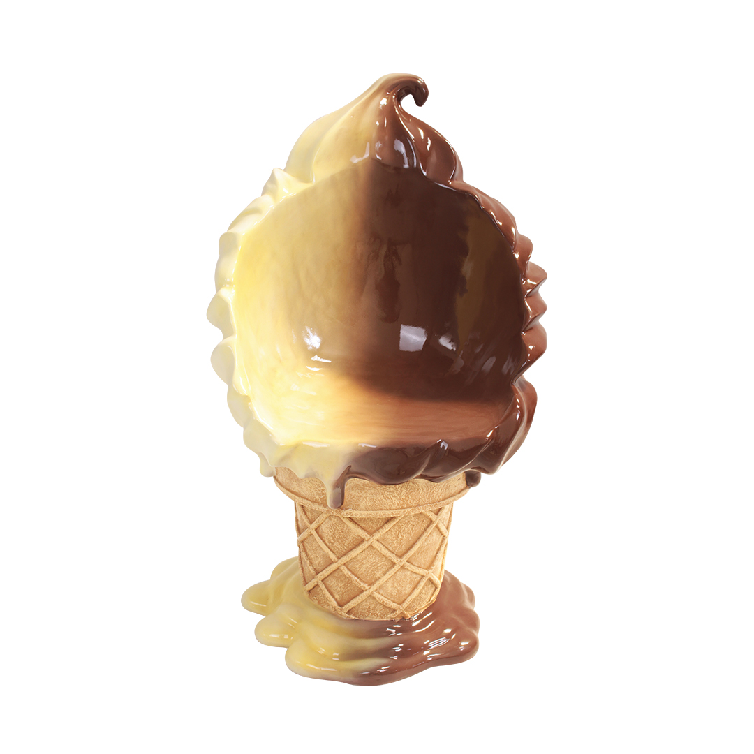 Chocolade en vanille-ijs stoel