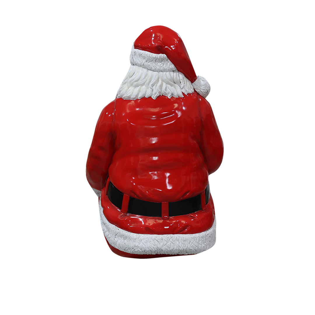 zittende kerstman met bel - Afbeelding 3