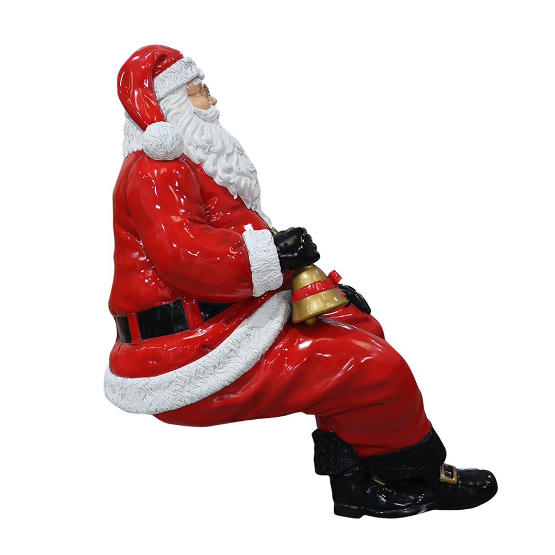 zittende kerstman met bel - Afbeelding 5